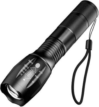 FASTUNBOX (LABEL) Steel LED Torch Flashlight, Black