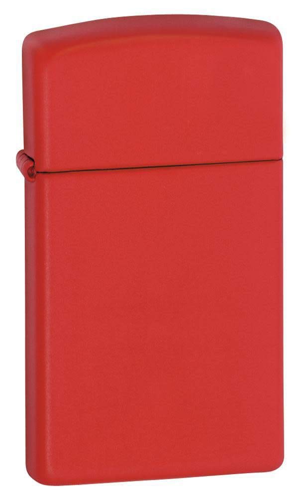 Zippo Slim Red Matte Pocket Lighter — image 1