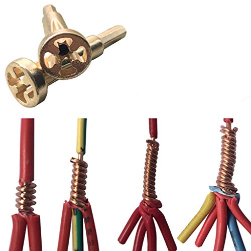 Weite 2.5-4 Square Universal Cable Connector Electrician Wire Twisting Tool Automatic Line Twister, Simultaneously Stripping and Doubling (Gold) - Thumbnail 3