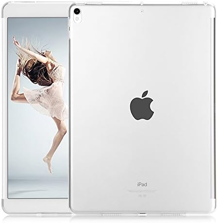iPad Pro 10.5 Case, Dowswin Shockproof Soft Flexible Transparent TPU Back Cover Protector for iPad Pro 10.5" 2017 Tablet Compatible with iPad Pro Official Smart keyboard &amp; Smart Cover,Transparent