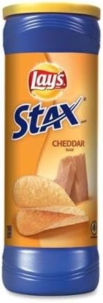 Quaker Oats Stax Cheddar Snack Chips - Cheddar - Canister - 5.75 Oz - 11 / Carton (qkr-24310) WLM