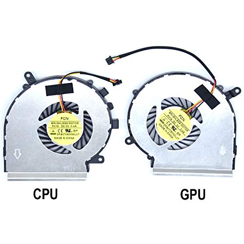 BAY Direct Replacement Laptop CPU + GPU Cooling Fan 3-Wire for MSI GE62 GE72 PE60 PE70 GL62 GL72 Compatible Part Number: PAAD06015SL