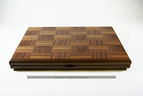 Dal Negro London Walnut Backgammon Set - Inlaid playing surface