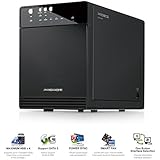 Mediasonic HF7-SU3S3 4 Bay 3.5” SATA Hard Drive Enclosure – USB 3.0 &amp; eSATA Support 10TB – Certified Refurbished (Black)