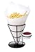 1 X 2 French Fry Stand Cone Basket Holder by Cobble Creek for Fries Chips Appetizers