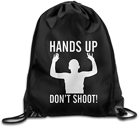 Hands Up Don't Shoot Beam Mouth Backpack Knapsack Fenjaak Customize Practical