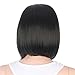 Inkach Short Bob Wigs for Black Womens Mid-Long Straight Hair Wigs Synthetic Full Wig (Human Hair Wig)