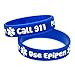 BAIYI Peanut Allergy Alert ID Bracelets Call 911 Use Epipen Emergency Medical Wristbands for Boys and Girls, 4Pcs