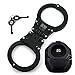 Ace Martial Arts Supply Hinged Heavy Duty Handcuffs and Keys, Black primary