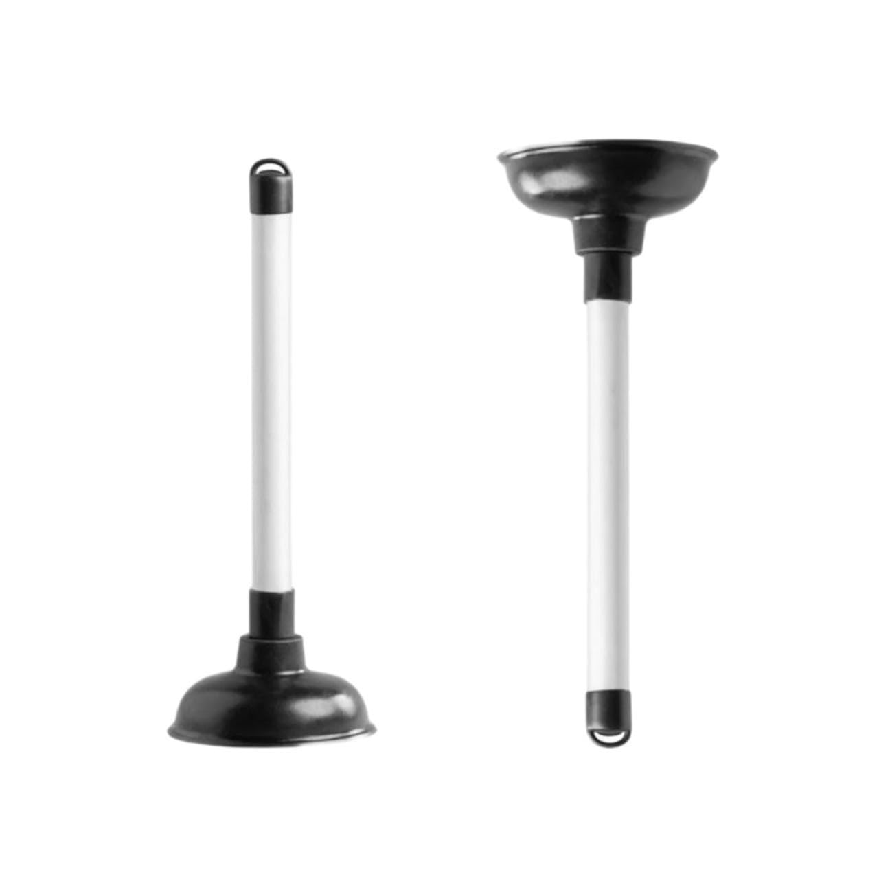 Ranian's Heavy-Duty Toilet Plunger Unblocker with Professional Tool for Kitchen Shower Bathroom and Sink Cleaning Plunger 26cm(10inch) Plastic Handle and 11cm(4.5inch) Rubber Suction Cup Easy Cleaning