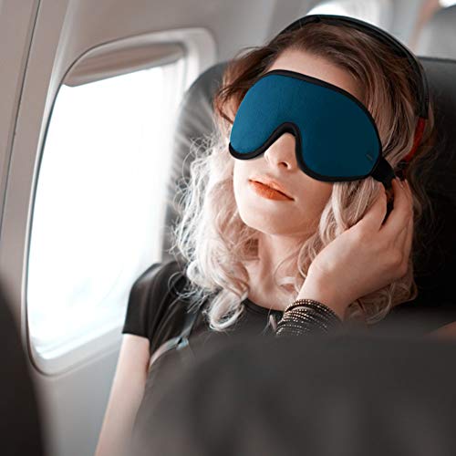 Eye Mask for Sleeping, Unimi 3D Contoured Sleep Mask & Blindfold for Men Women,Super Soft and Comfortable,100% Blockout Light 3D Eye Cover for Travel, Shift Work, Naps (Blue)