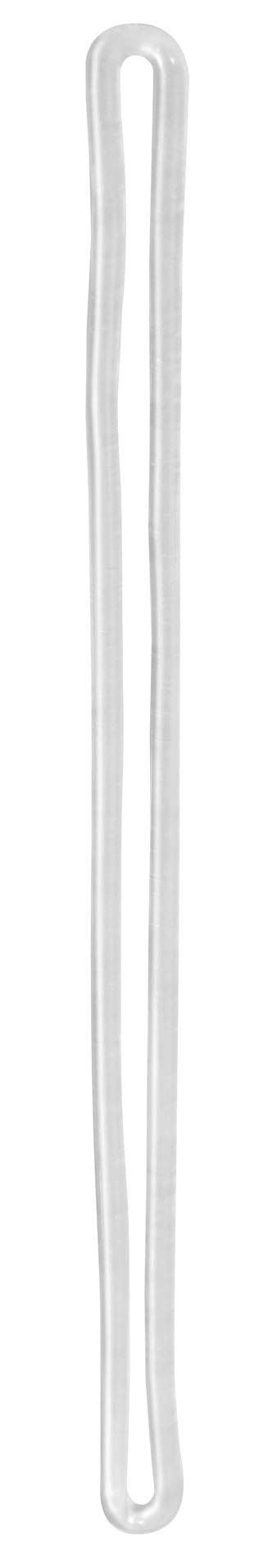 Veloflex 2660000 Plastic Loops, Fastening Loops, Loops for Luggage Tags, Transparent Bags, Pack of 100