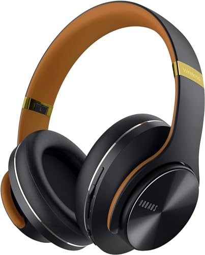 DOQAUS Bluetooth Kopfhörer Over Ear,Bis zu 90 Std Kabellose Kopfhörer mit 3 EQ-Modi, HiFi Stereo Faltbare Headset mit Mikrofon, weiche Ohrpolster für
