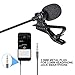 Smartphone Video Recording Stabilizer Kit, Clip-on Lavalier Microphone Laple Mic + Phone Hand Grip Holder Rig Compatible for iPhone Samsung YouTube Livestream Vlog Interview -3.5mm Jack/ 1.5m Cord