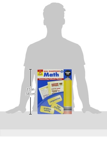 EVAN-MOOR 4546 Skill Sharpeners Math Book, Grade 2, 0.5" Height, 8.5" Width, 11" Length