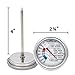 Blacksail Kitchen Analog Meat Thermometer for Grilling Smoking Oven Safe Stainless Steel 2 3/4-Inch Dial (Stainless Steel)