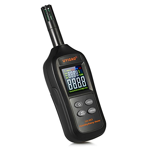 Digital Temperature and Humidity Meter Portable Hygrometer Thermometer with Ambient Temperature Dew Point Tester Wet Bulb Humidity Monitor Gauge for Daily Life Industry Agriculture