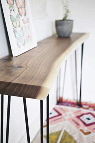 Amazon.com: Live Edge Walnut Console Table - Any Size - Handmade Black Walnut Sofa Table Mid ...