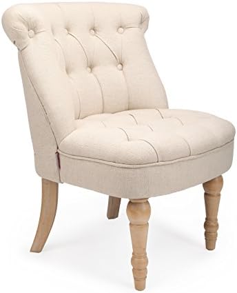 Finnkarelia Casual Accent Chair with Button Tufts-Upholstered Living Room Bedroom Side Chiar,Beige