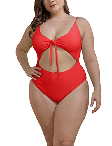 plus size red swimsuits