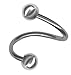 A-20 gauge Spiral Cartilage Earring-4 sizes-Steel Spiral Barbell-20 gauge Earring-Tragus-Helix-Nose Hoop