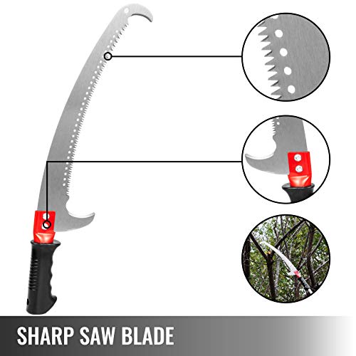 26-Foot Extendable Tree Pruner Pole Saw - Alloy Steel Blade, Labor-Saving Pulley System, Portable Bag