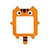 Mond-Sterne 1 PSC Creative Cute Switch Wall-Stickers Decoration Yellow Cat