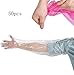 50pcs Disposable Veterinary Insemination Rectal Long Gloves Long Full Arm 85cm for Veterinary，White