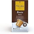 Nicola Cafes 30 Coffee Capsules Compatible For Nespresso Rossio/Intenso Family Pack ( 30capsules x 5g ) 150G - A full bodied dark roast blend, with soft , for an intense and velvety Espresso.