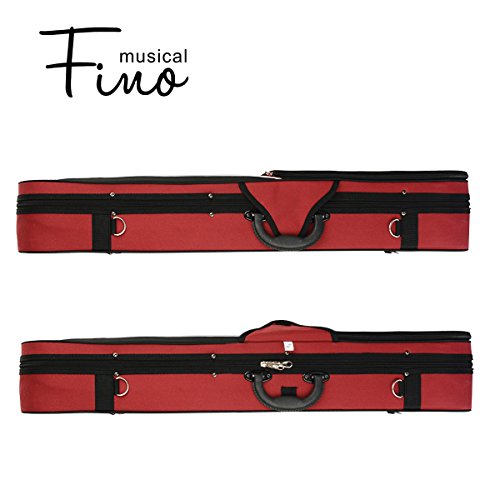 image for 4/4 Full Size Violin Case,FINO Professional Triangular Shape Violin Ha