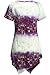 BEPEI Tunics for Leggings, Tie Dye Short Sleeve Casual Exotic Bohemian Shirts