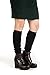 Marino Women long Knit Winter Leg Warmers, Knee High Boot Socks - Black