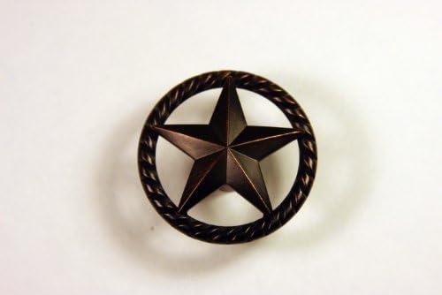 Western Knob with Raised Star and Rope Detail in Oil Rubbed Bronze