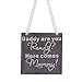 MagiDeal Rustic Wood Wedding Sign Gift Plaque Daddy are you ready Here comes mommy