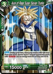 Amazon Com Dragon Ball Super Tcg Aura Of Rage Super Saiyan Trunks Series 2 Booster Union Force Bt2 079 Toys Games