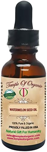 Organic WATERMELON SEED OIL 1 oz 100% Pure Unrefined Cold Pressed Pharmaceutical Top Grade A Hair Regrowth Body Skin Nails By Temple Of Organic