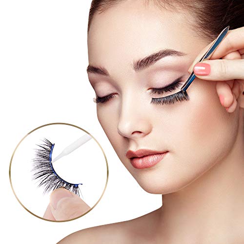 Eyelash Glue 5ml, Eyelash Adhesive Extra Strong Clear Adhesive for False, Strip, Mink Eyelashes, Hypoallergenic, Gentle & Safe for Sensitive Eyes