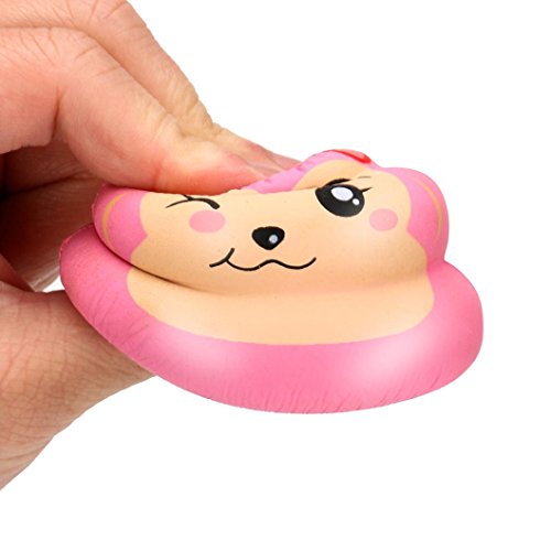 Stress Reliever Toy, KESEELY Exquisite Fun Monkey Poo Scented Squishy Charm Slow Rising Mini Toys (B)