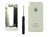 NEW OEM White Apple Iphone 4 Replacement Glass White Battery Cover , Battery Door, Rear Panel + 5 Star Screwdriver & Iphone 4 GSM, AT&T, T-Mobile