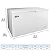 Commercial Top Chest Freezer - KITMA 9.6 Cu. Ft. Deep Ice Cream Freezer with Adjustable Thermostat, Compact Refrigerator, White