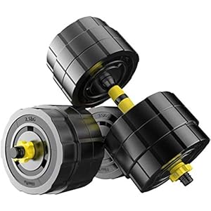 Dumbbell Gezondheid Verstelbare Dumbbell Cover Rubber Dumbbell Set 2 in 1 halter, inclusief verbindingsstang, 5…