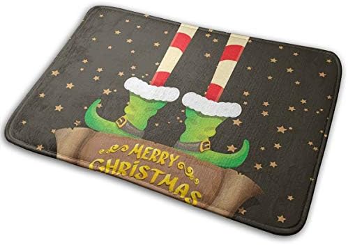 ANNAHGAD Indoor Door Mat Cartoon Elfs Legs Entryway Rug Welcome Mat Kitchen Carpet with Non Slip Backing 16 X 24 Inch