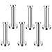 EBOOT 6 Pieces Stainless Steel Wall-Mount Robe Hook Coat Hook Towel Wall Hook, Brushed Nickel (4 Inch, Silver)