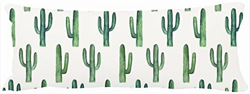 Decorative Body Pillows Cactus Green Home Decor Botanical Unique Design Home Decor Pillow Case Cover 20-Inch x 54-Inch Custom Sofa Cotton Cushion Pillowcases