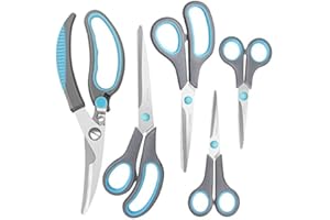 Asdirne Premium Kitchen Scissors Set, Kitchen Shears, Food-Grade Stainless Steel Blades, Ergonomic Rubber Handle, Include 1 P