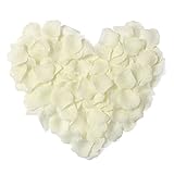 Simplicity 500pcs Silk Flower Rose Petals Wedding Party Decoration, Ivory