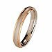 Titanium Wedding Ring 18k Gold Plated Edges Comfort Fit Band 4mm