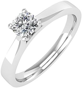 IGI Certified 14K Gold Prong Set Diamond Engagement Ring Band (1/4 Carat, I3 Clarity)
