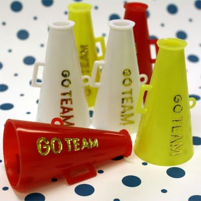 Megaphones Cupcake Toppers Assorted Set of 6