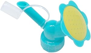 ufashionday Bottle Cap Sprinkler - Plastic Dual Head Bottle Watering Spout Bonsai Watering Can for Indoor Seedlings Plants, 2in1 Watering Cans Sprinkler Shower Head Garden Tool (1.1inch, Blue+Yellow)